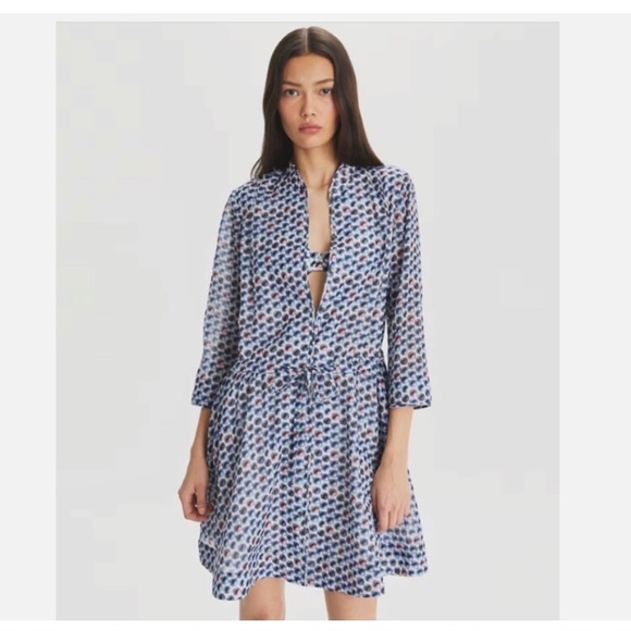 Tory Burch Dresses & Skirts - Tory Burch Candy Dot Mini Shirtdress – Size 4 – NWOT